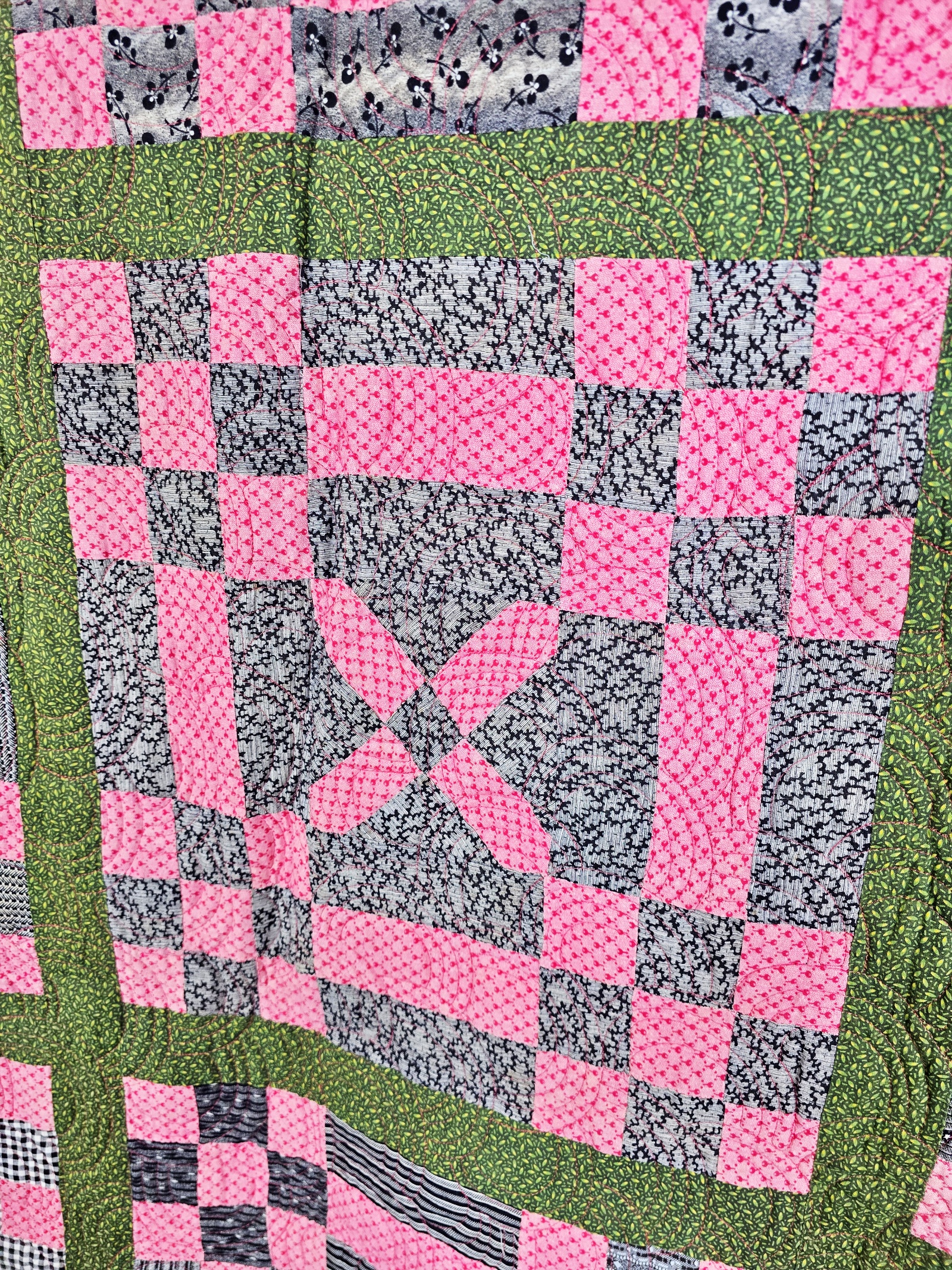 Antique c1890-2010 Cheesebox Quilt Variation