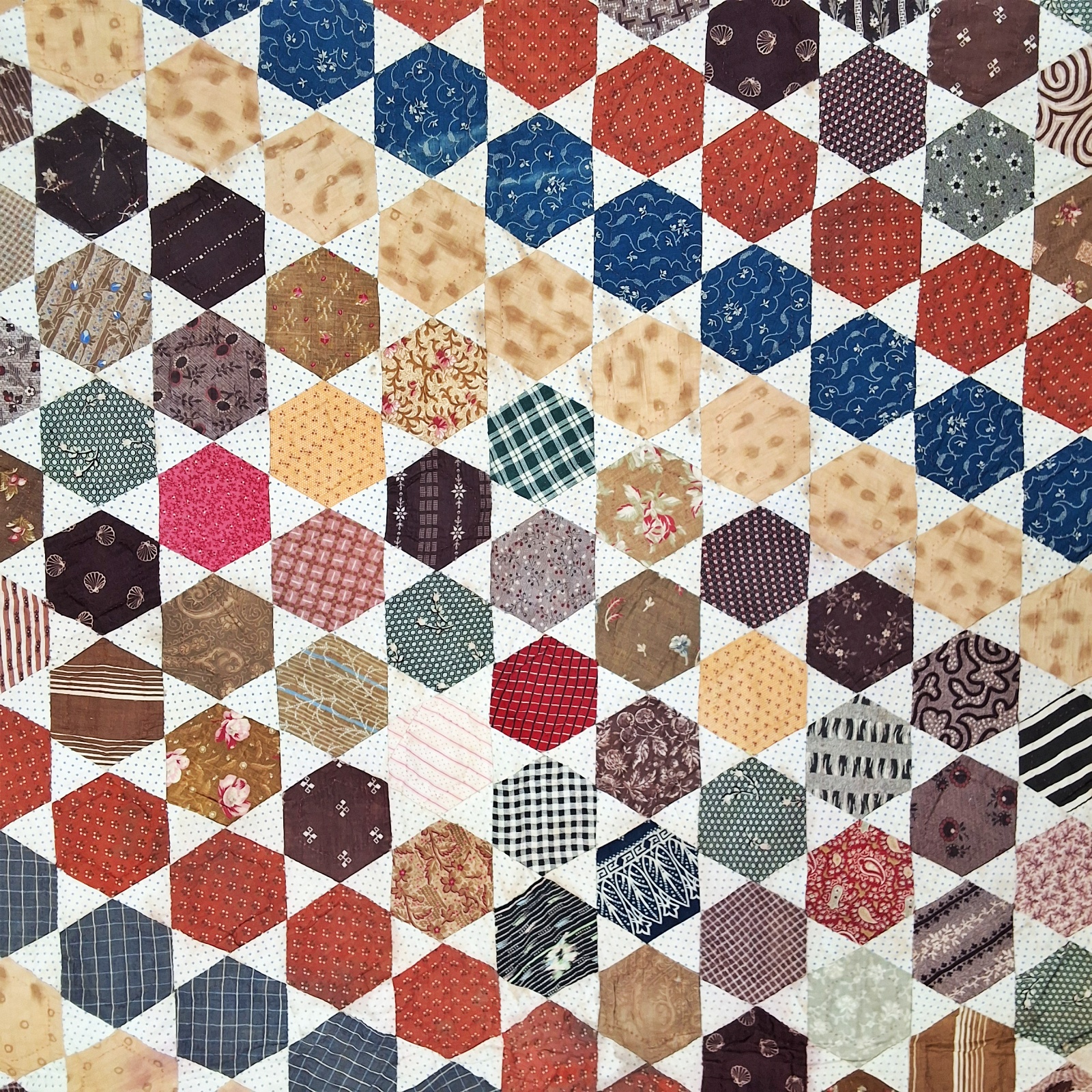 Antique c1890 Brilliant Star Quilt
