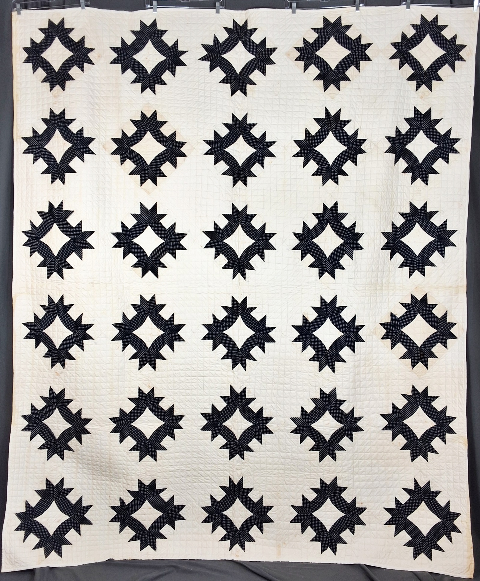 Antique c1880 Old Fashion Star Quilt