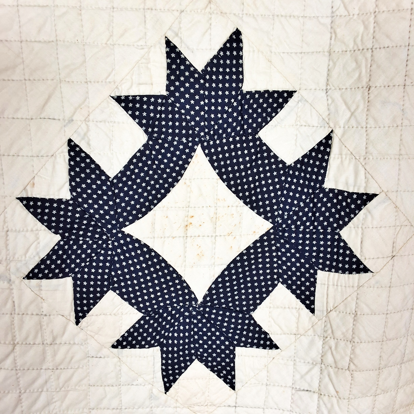 Antique c1880 Old Fashion Star Quilt