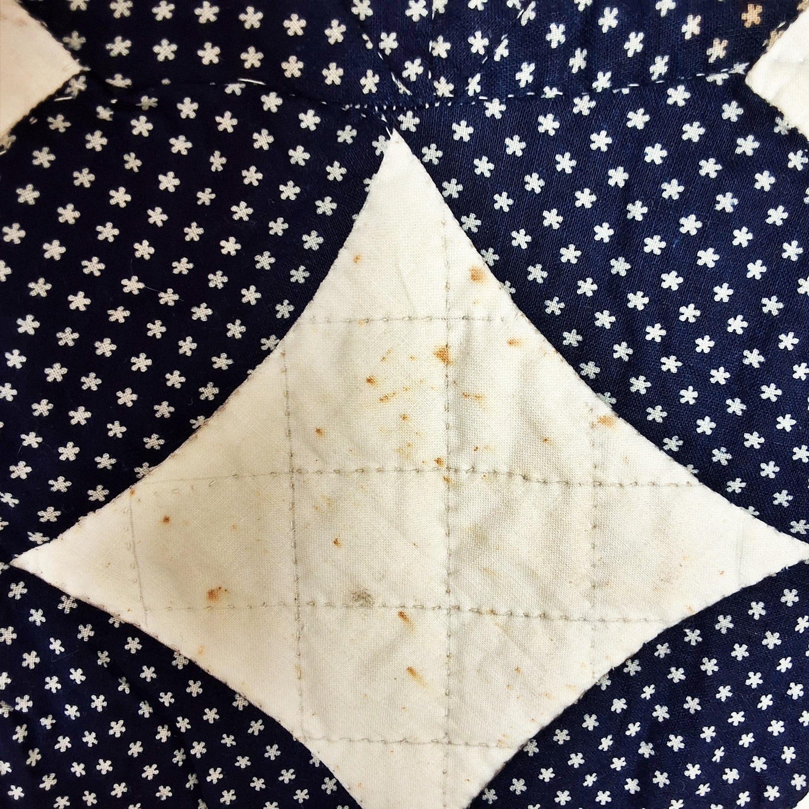 Antique c1880 Old Fashion Star Quilt