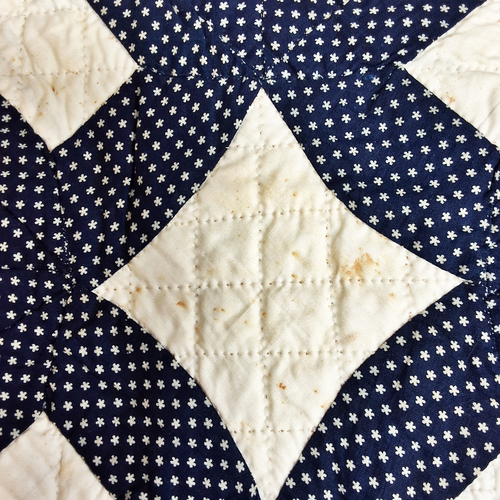 Antique c1880 Old Fashion Star Quilt