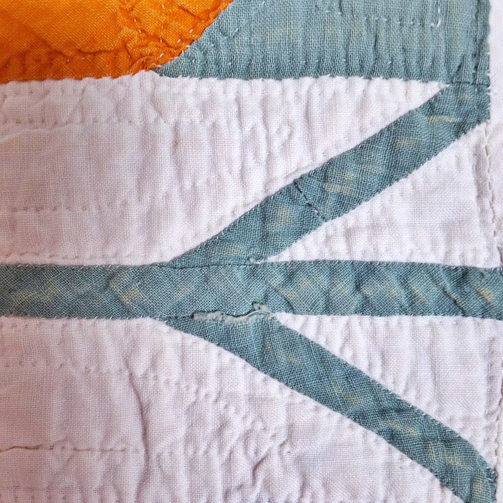 Antique c1880 Double Tulip Quilt