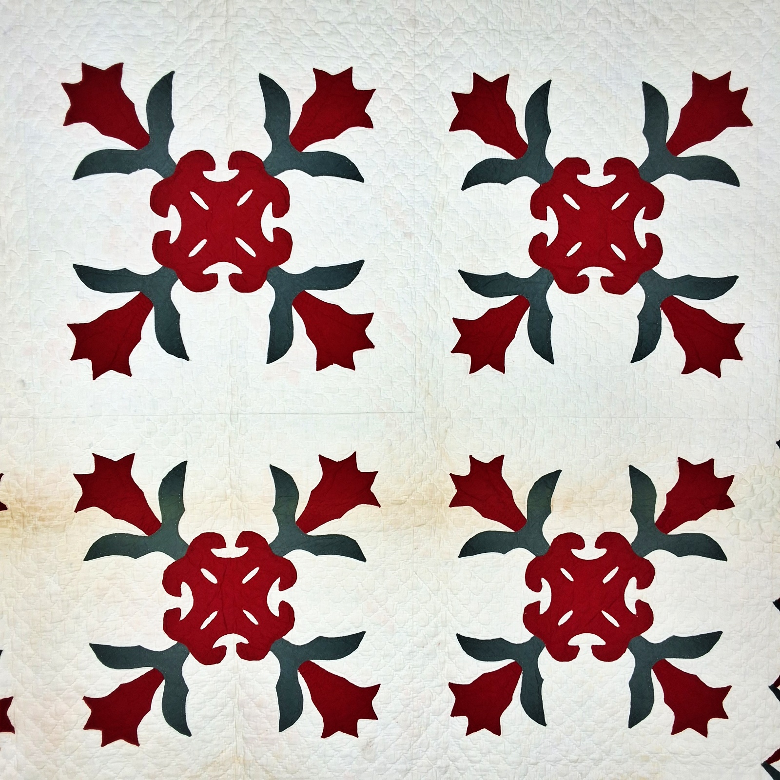 Antique c1880 Tennessee Tulip Quilt
