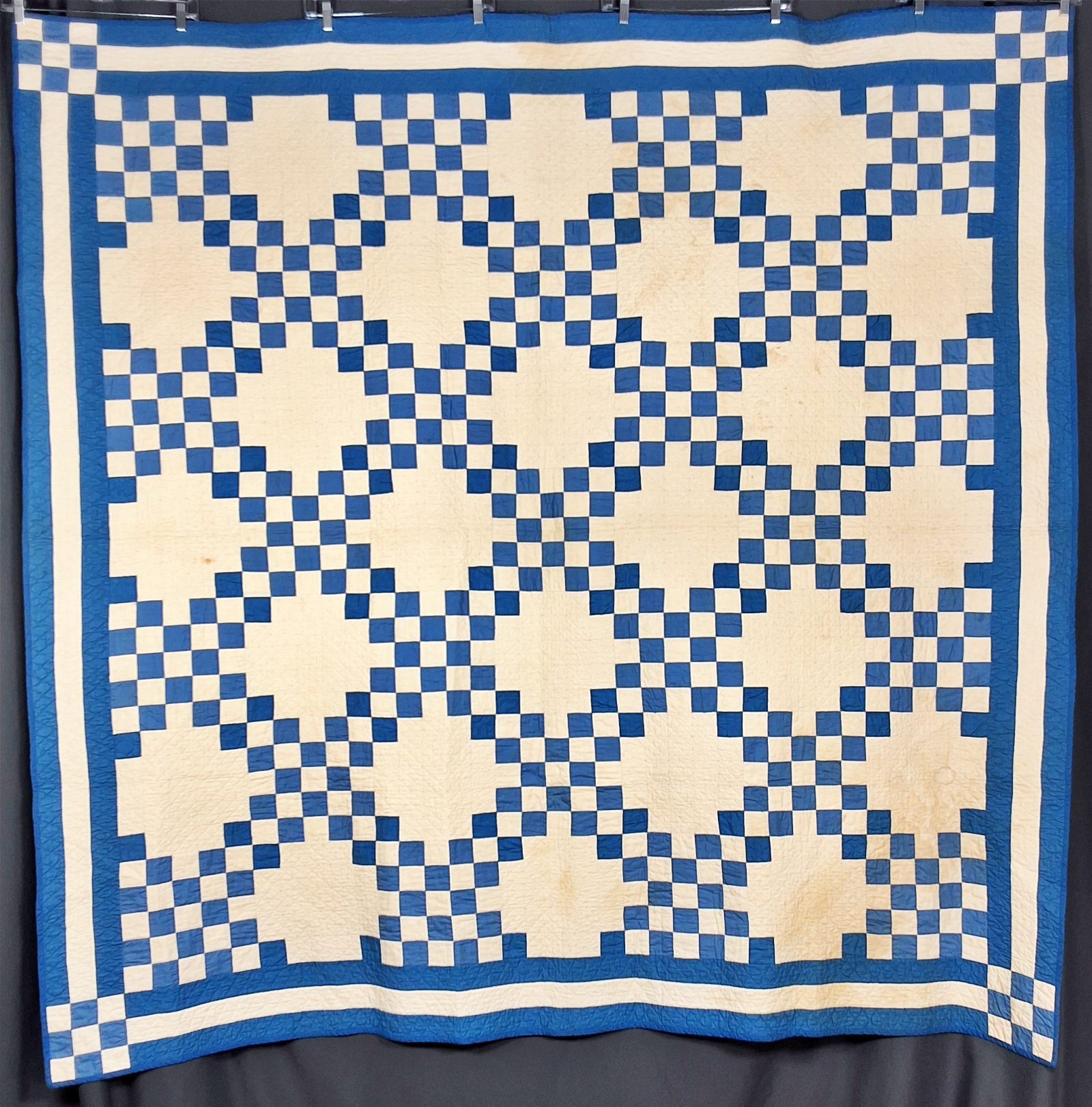 Vintage c1940 Double Irish Chain Quilt