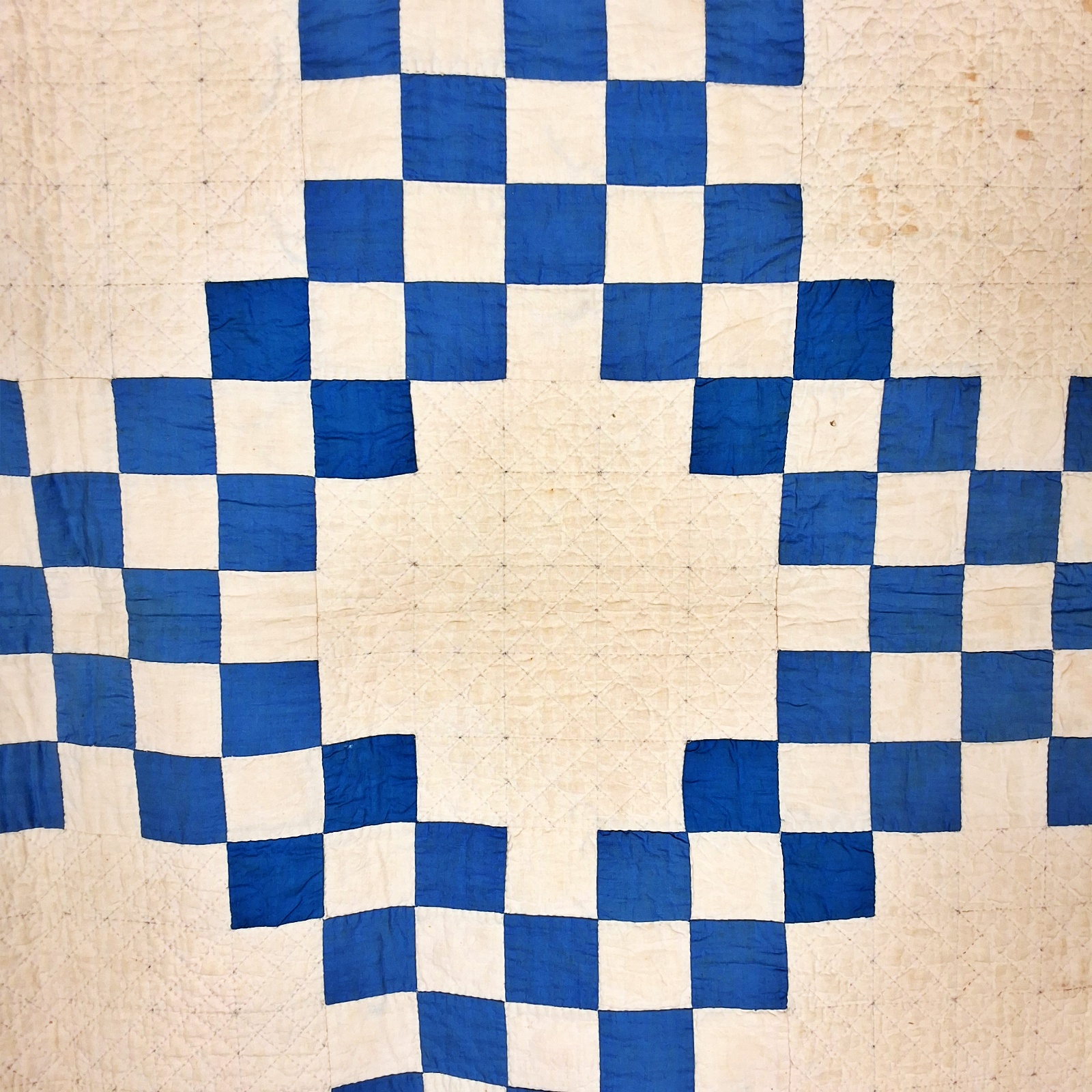 Vintage c1940 Double Irish Chain Quilt