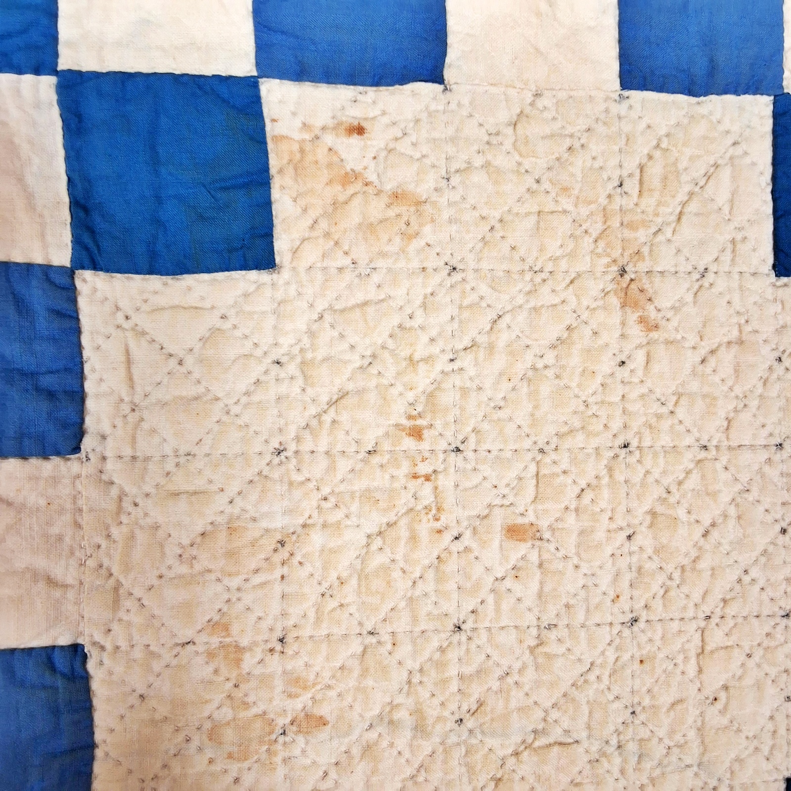 Vintage c1940 Double Irish Chain Quilt