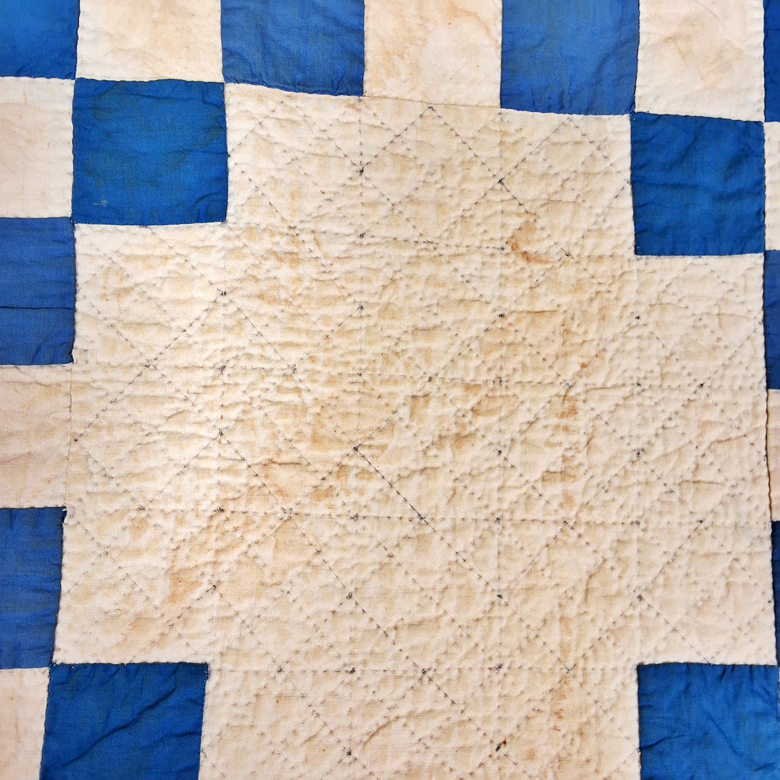 Vintage c1940 Double Irish Chain Quilt