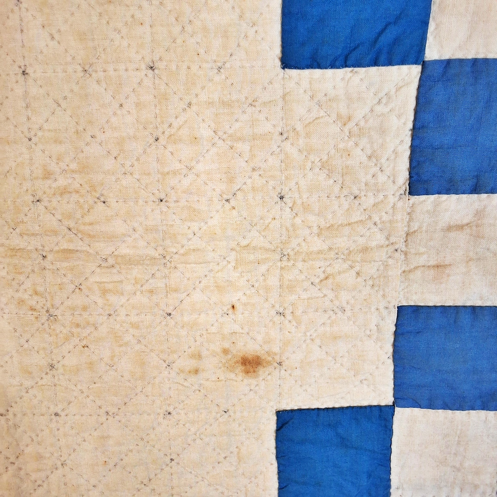 Vintage c1940 Double Irish Chain Quilt