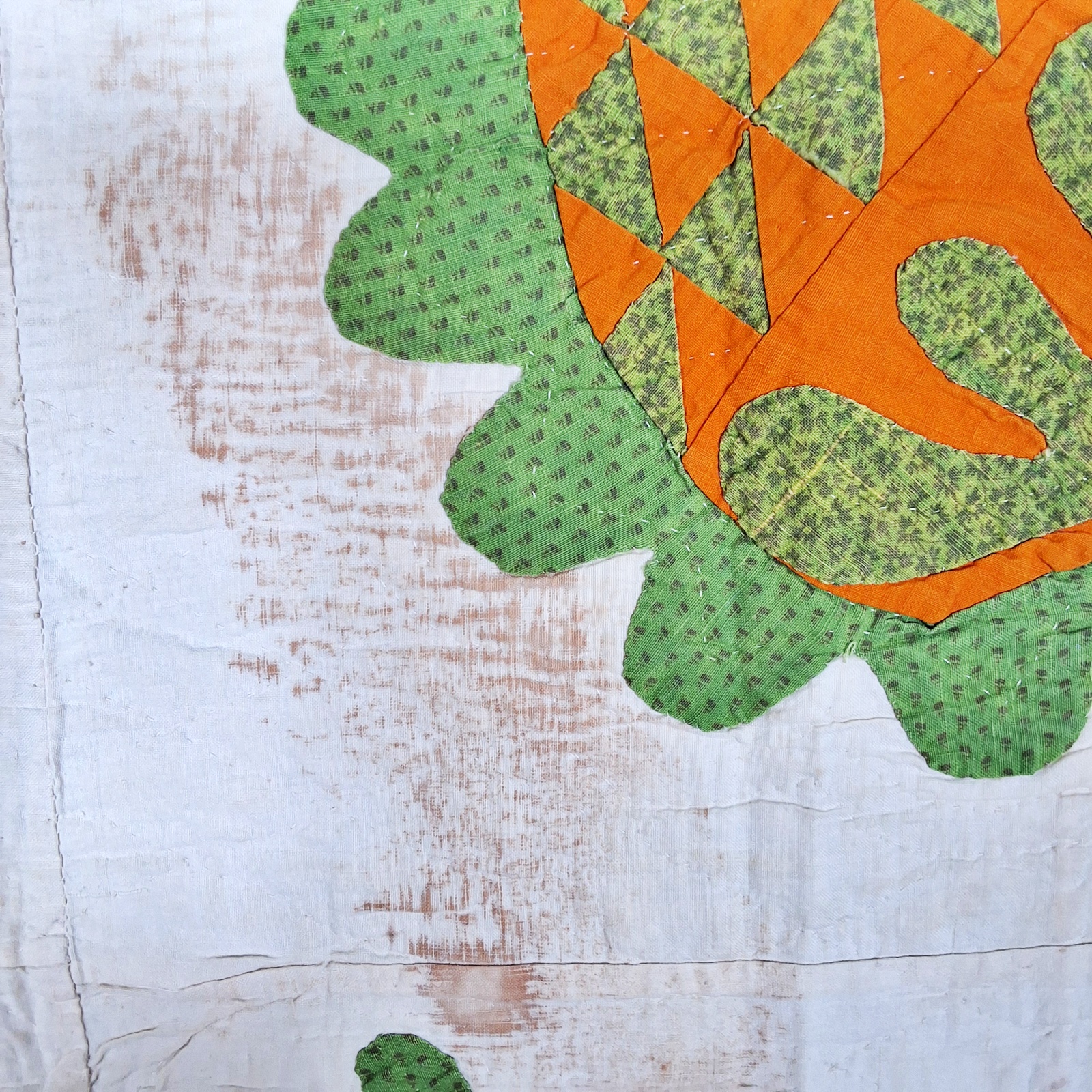Antique c1860 Pineapple Quilt