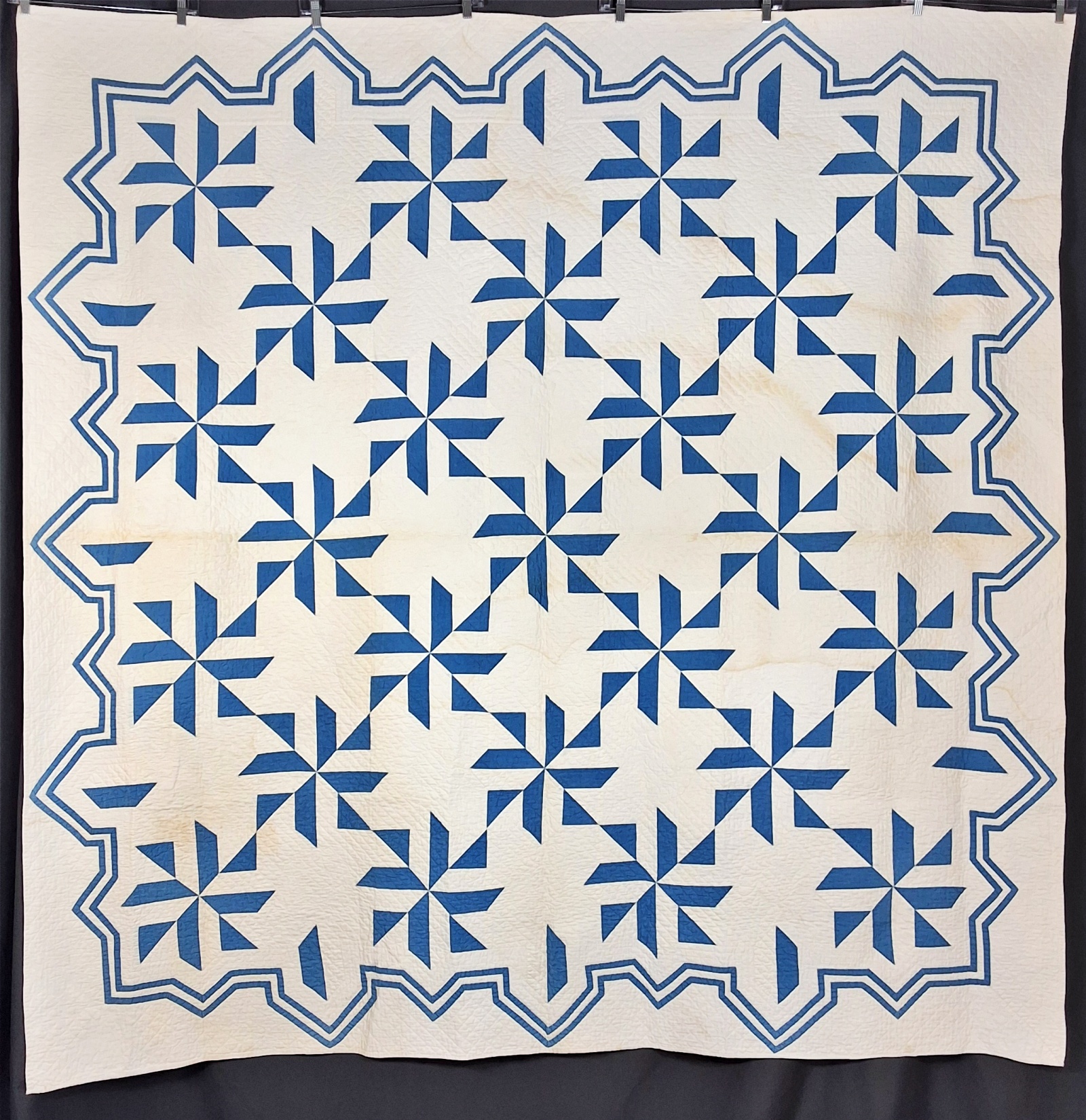 Vintage c1940 Pinwheel Variation Quilt