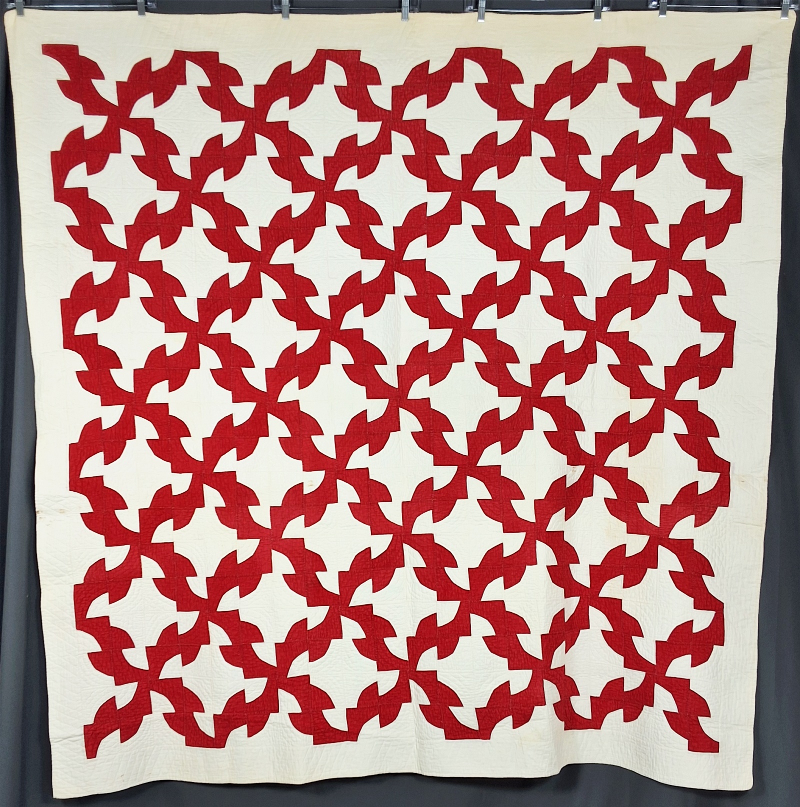 Antique c1900 Drunkards Patch Quilt