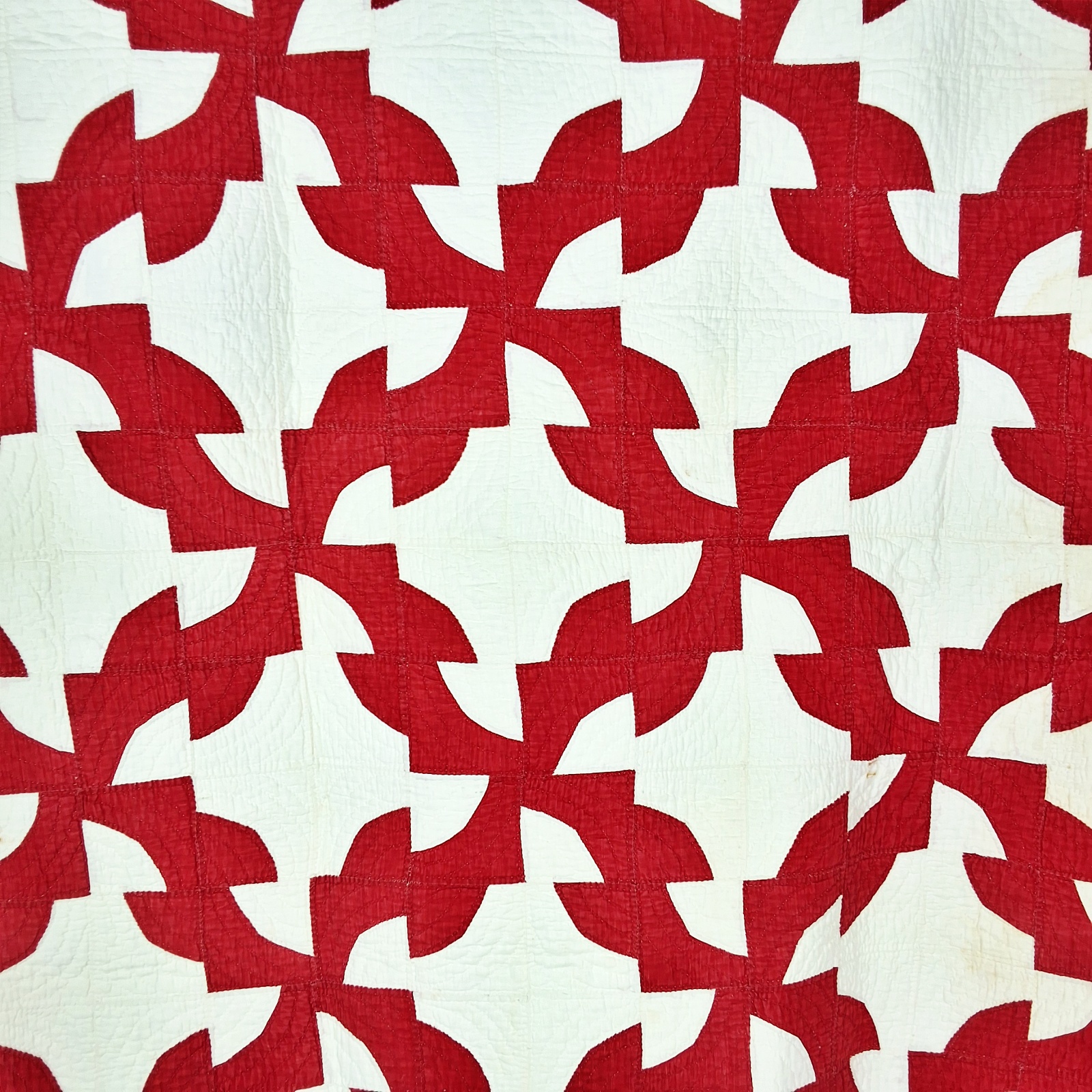 Antique c1900 Drunkards Patch Quilt