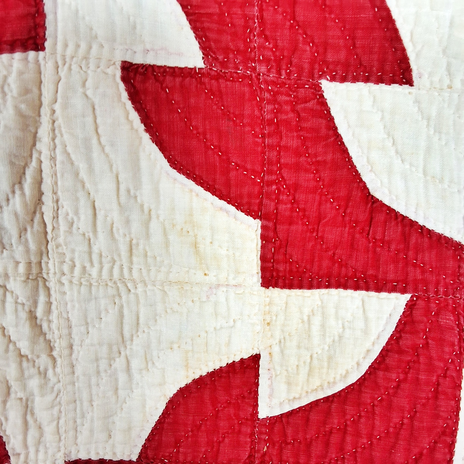 Antique c1900 Drunkards Patch Quilt