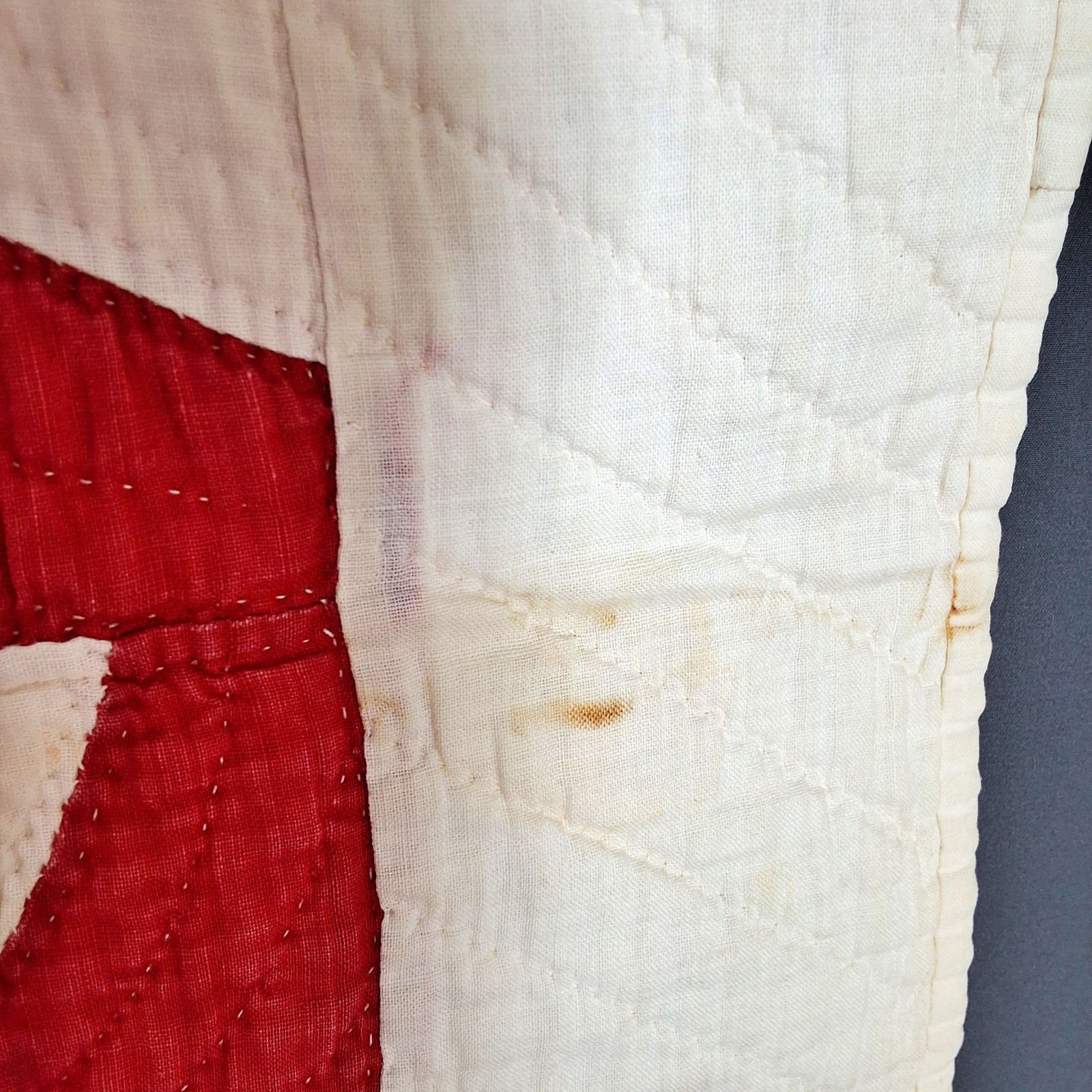 Antique c1900 Drunkards Patch Quilt