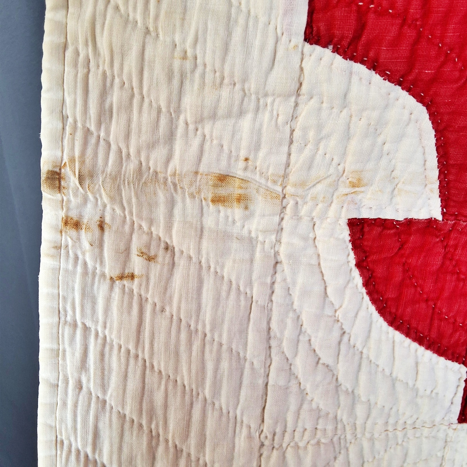 Antique c1900 Drunkards Patch Quilt