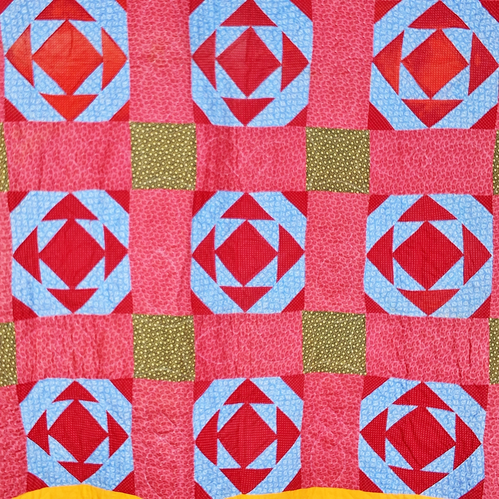 Antique c1900 Mosaic #50 Quilt