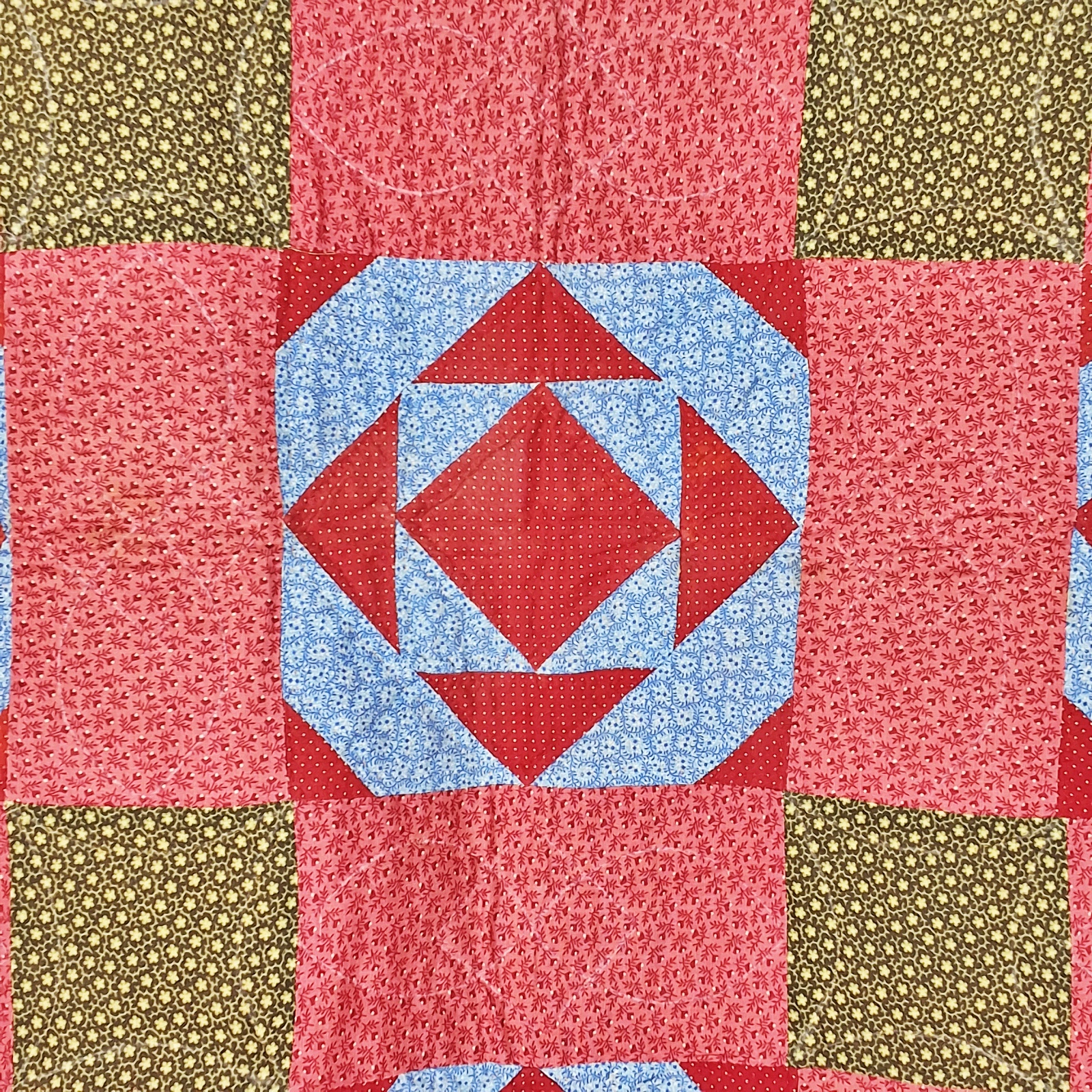 Antique c1900 Mosaic #50 Quilt