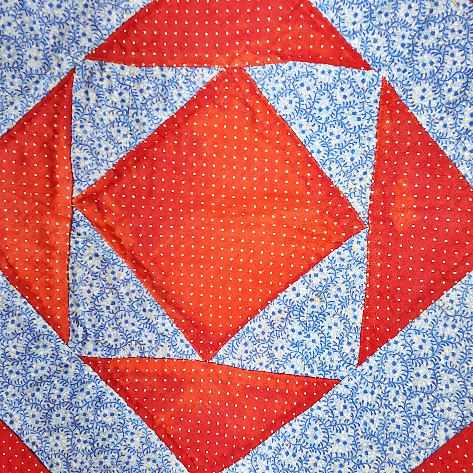 Antique c1900 Mosaic #50 Quilt
