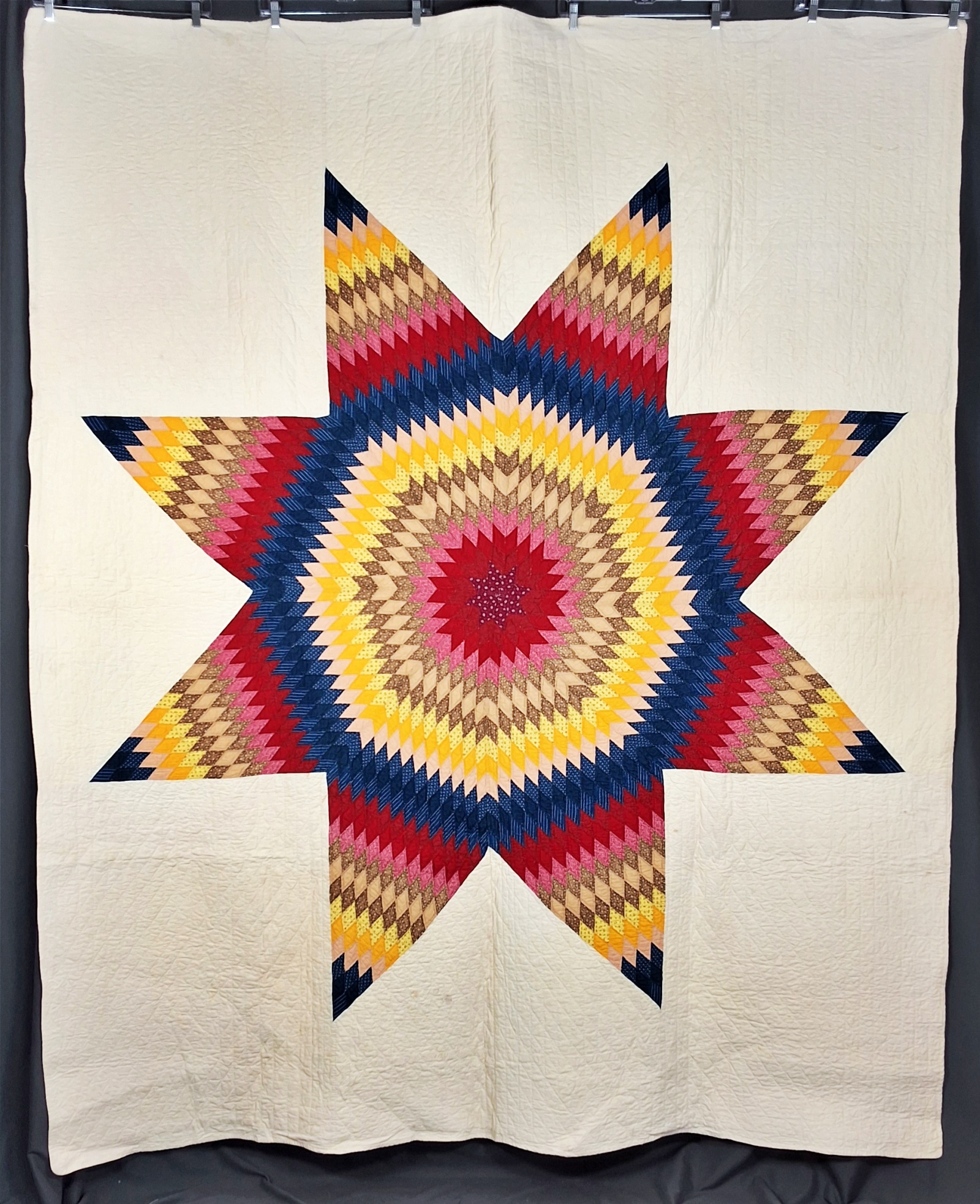 Antique c1890 Star of Bethlehem Quilt