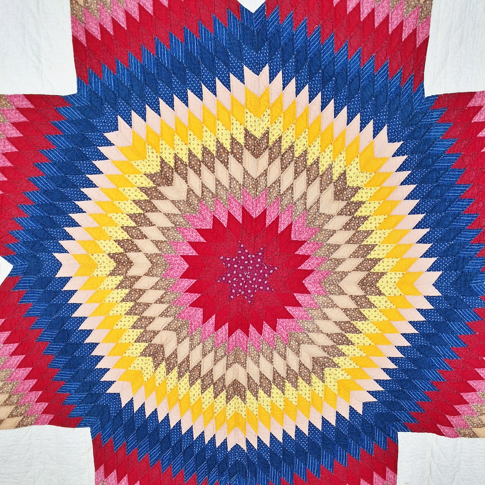 Antique c1890 Star of Bethlehem Quilt