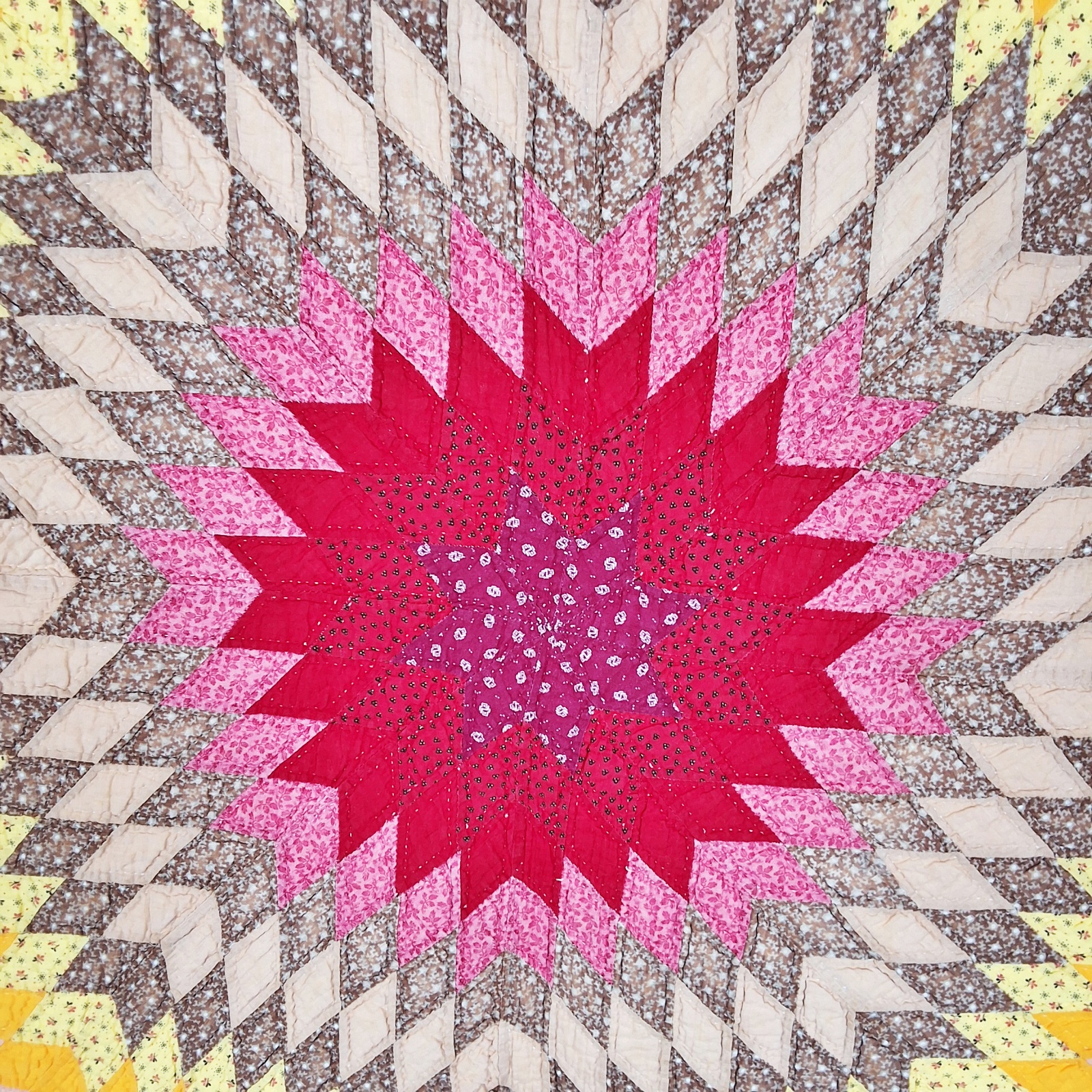 Antique c1890 Star of Bethlehem Quilt
