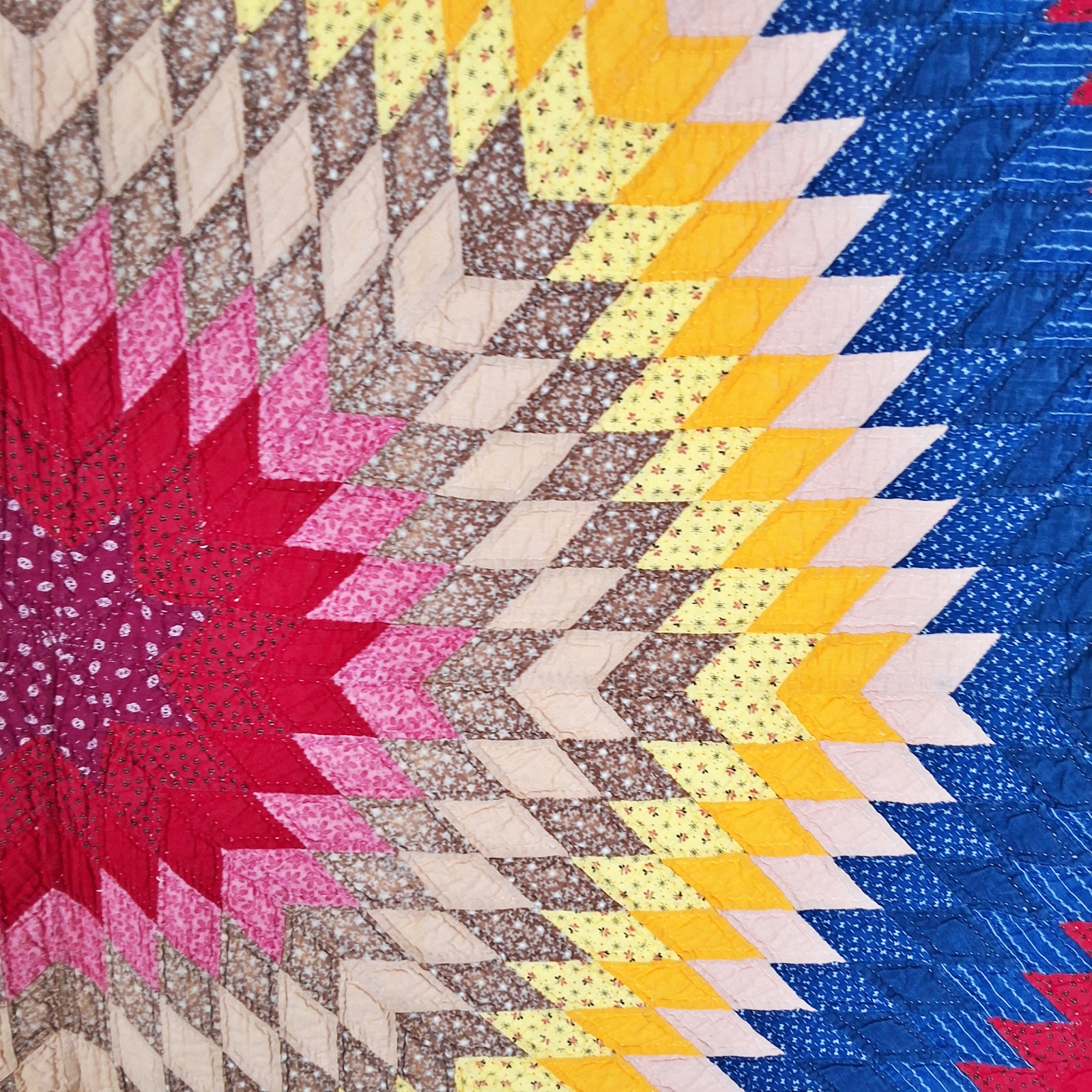Antique c1890 Star of Bethlehem Quilt