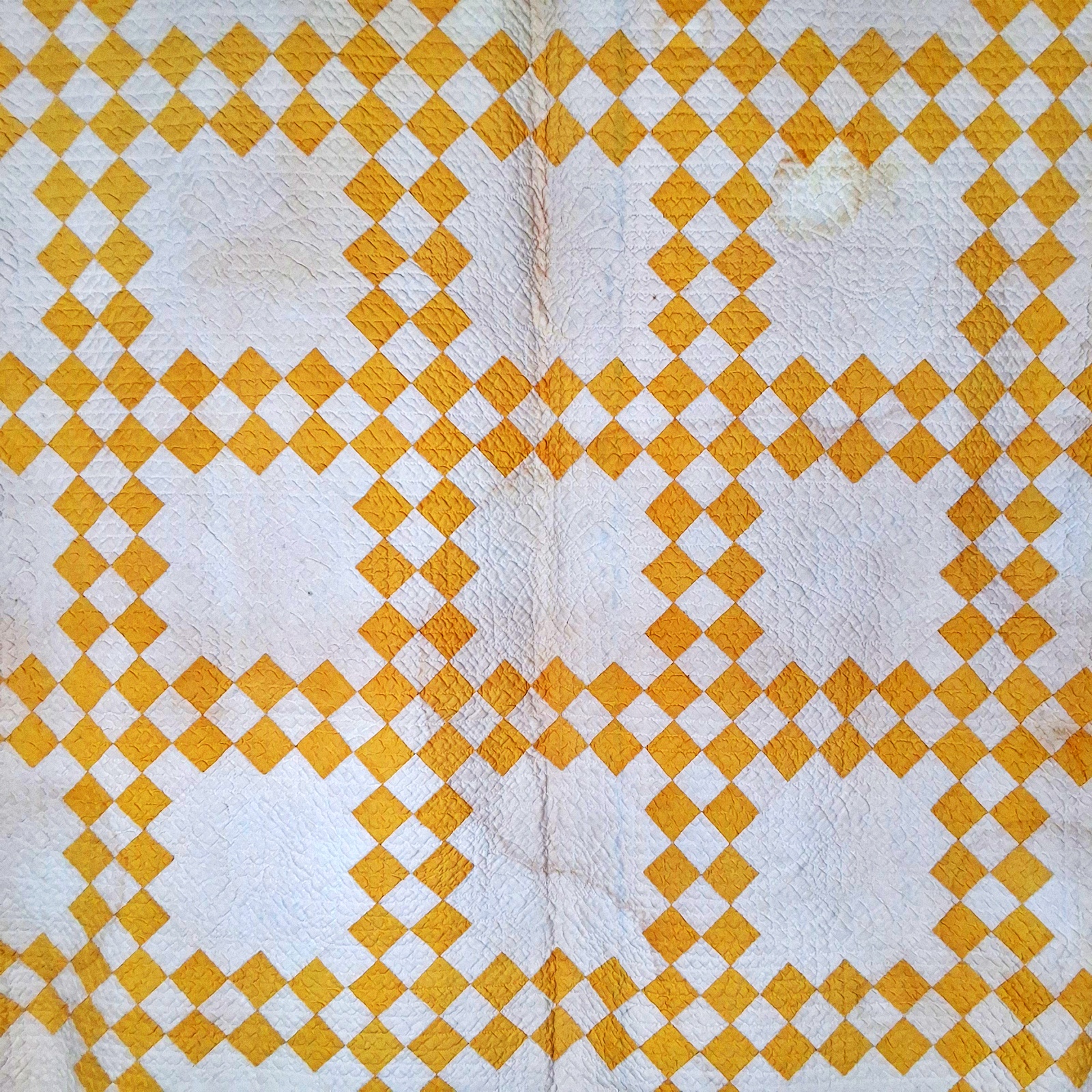 Antique c1900 Double Irish Chain Quilt