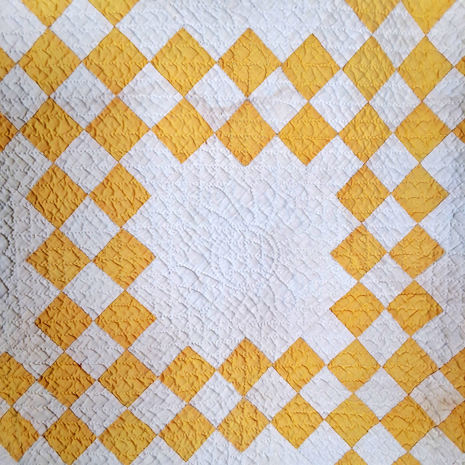 Antique c1900 Double Irish Chain Quilt