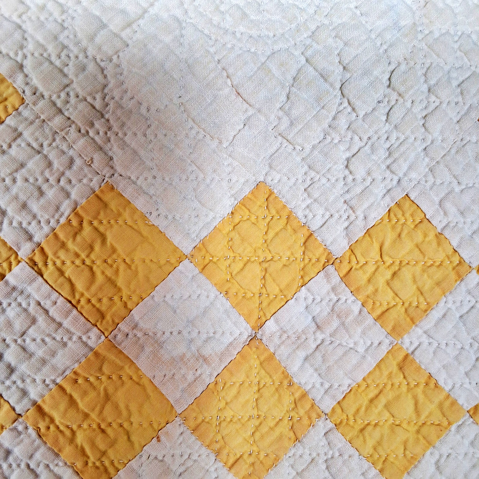 Antique c1900 Double Irish Chain Quilt