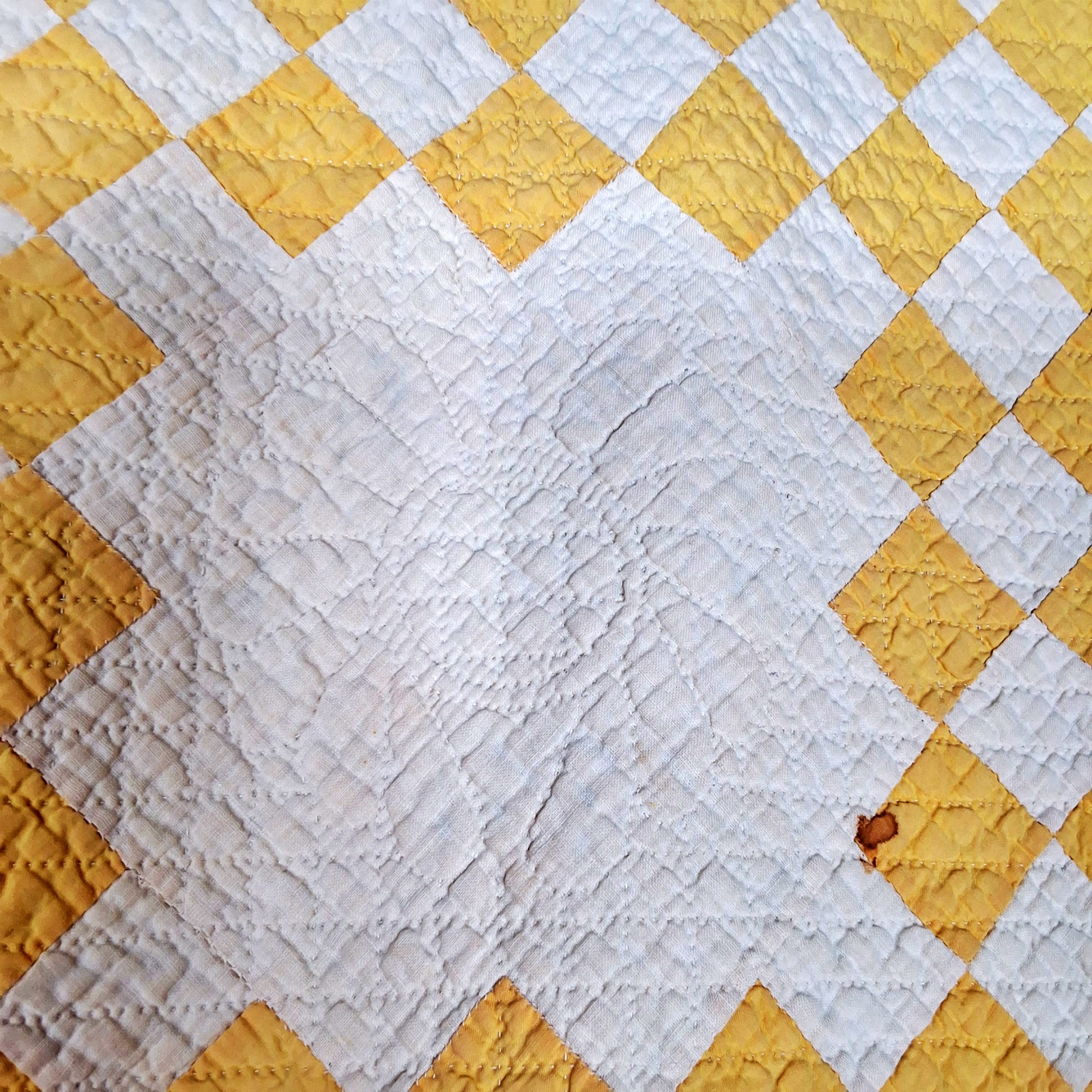 Antique c1900 Double Irish Chain Quilt
