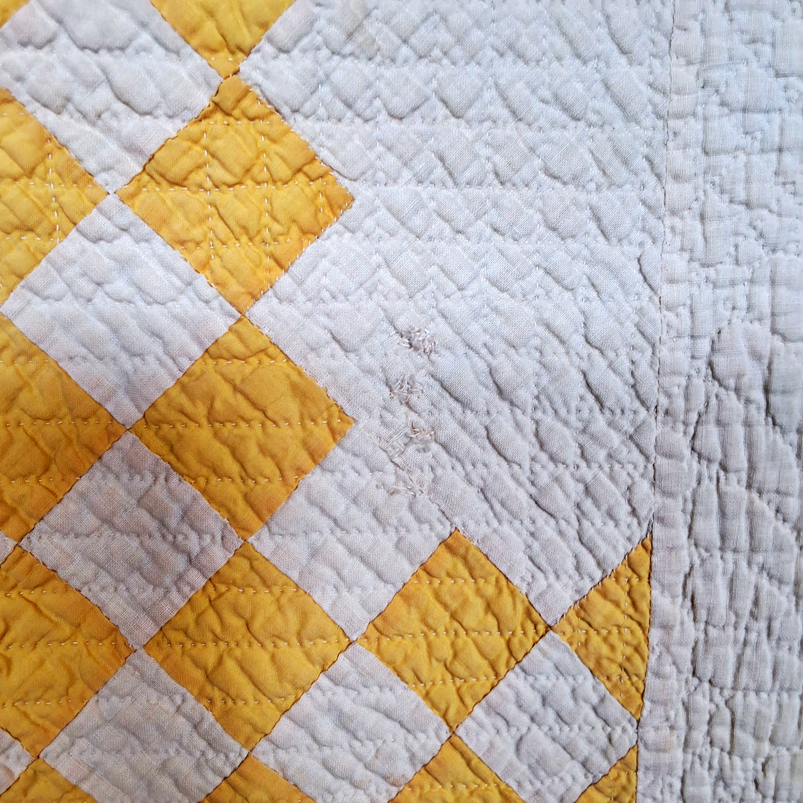 Antique c1900 Double Irish Chain Quilt