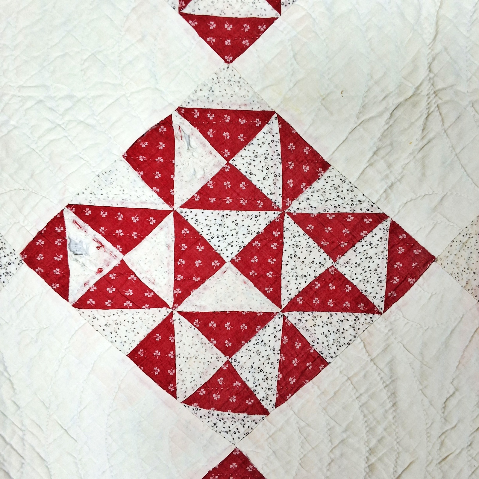 Antique c1880 Broken Dishes Quilt