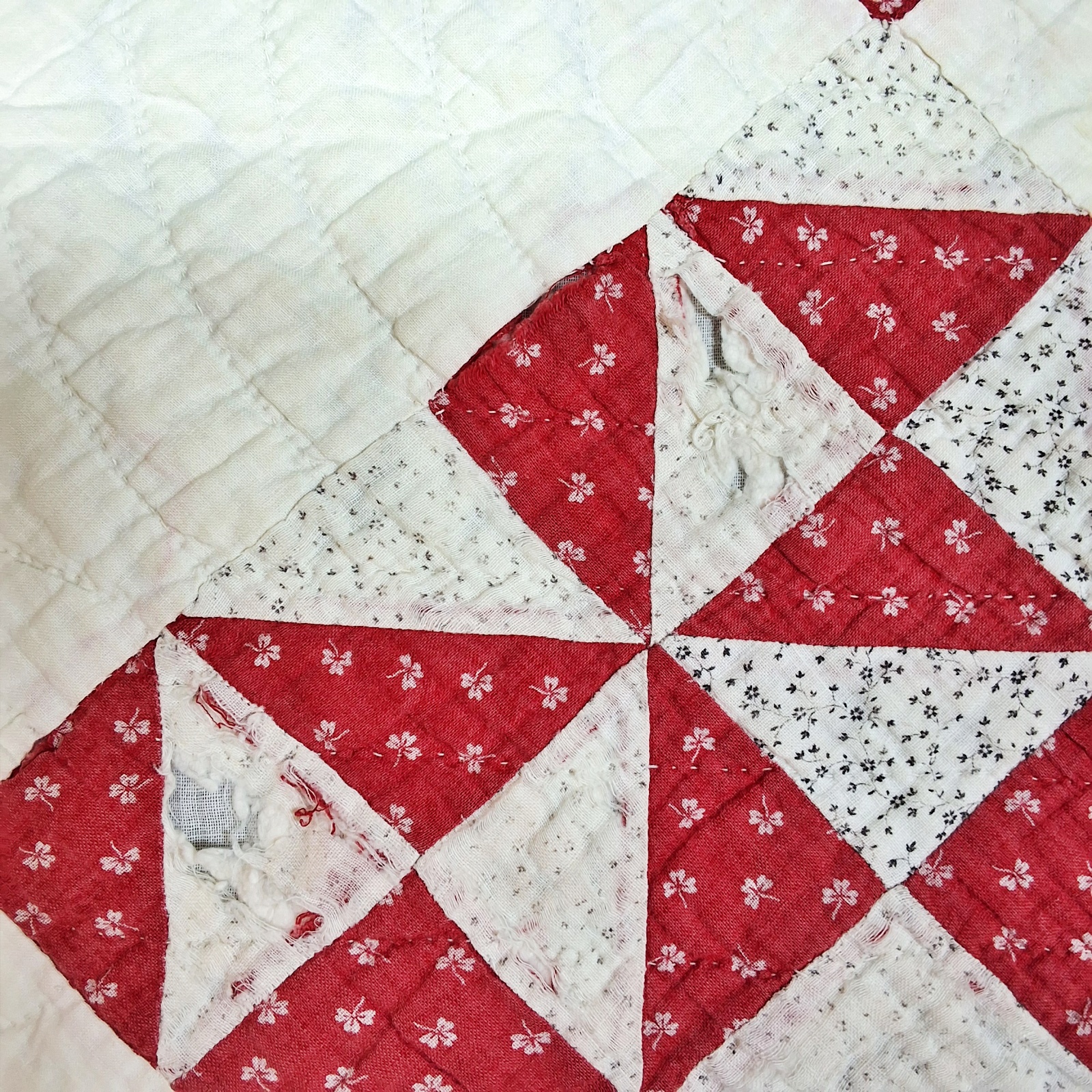 Antique c1880 Broken Dishes Quilt