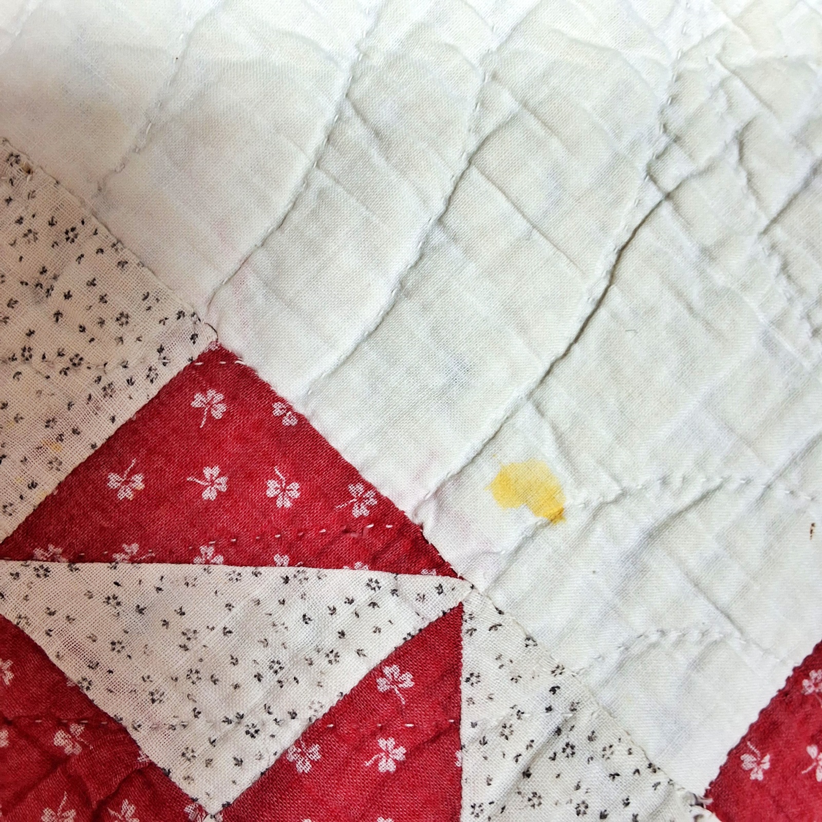 Antique c1880 Broken Dishes Quilt