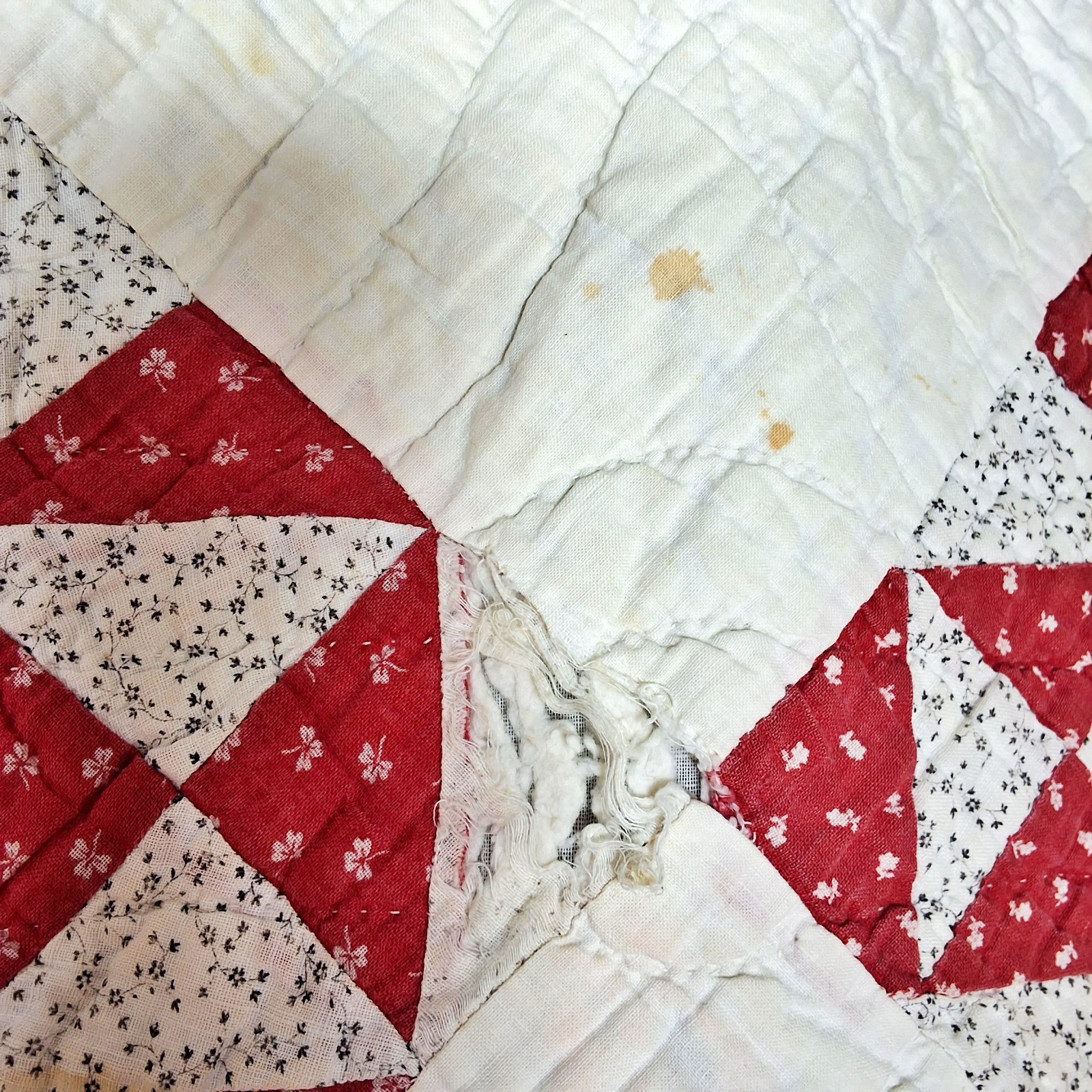 Antique c1880 Broken Dishes Quilt
