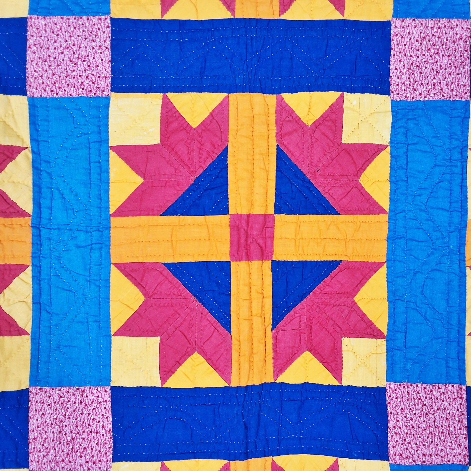 Antique c1880 Goose Tracks Quilt