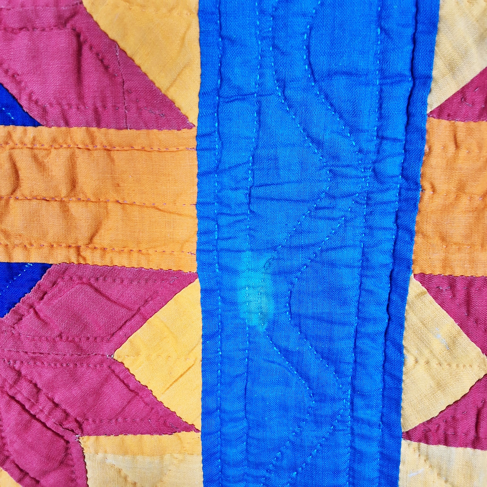 Antique c1880 Goose Tracks Quilt