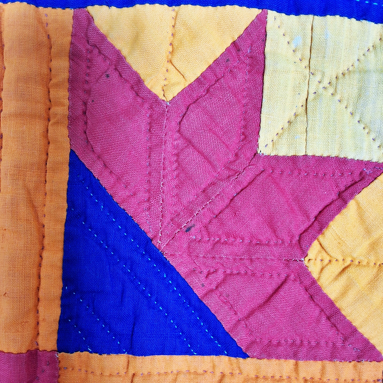 Antique c1880 Goose Tracks Quilt
