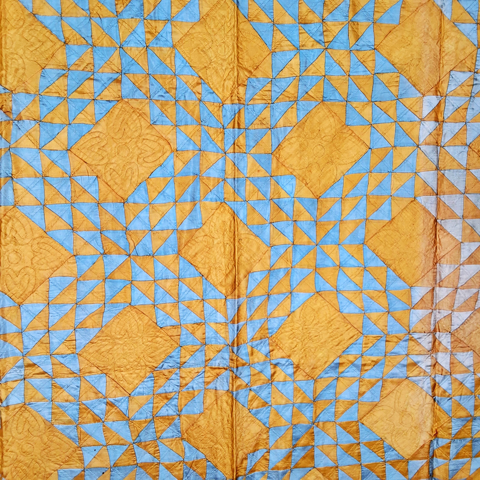 Vintage c1930 Ocean Waves Quilt - Sateen