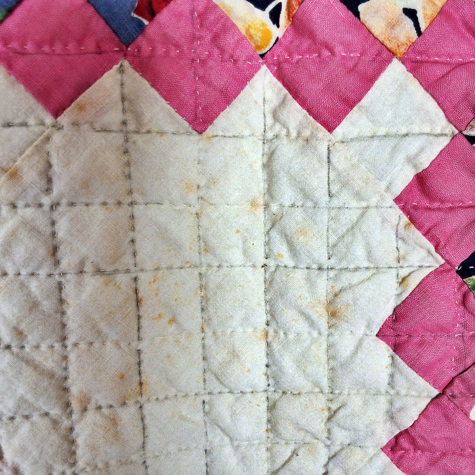 Vintage c1940 Double Irish Chain Quilt