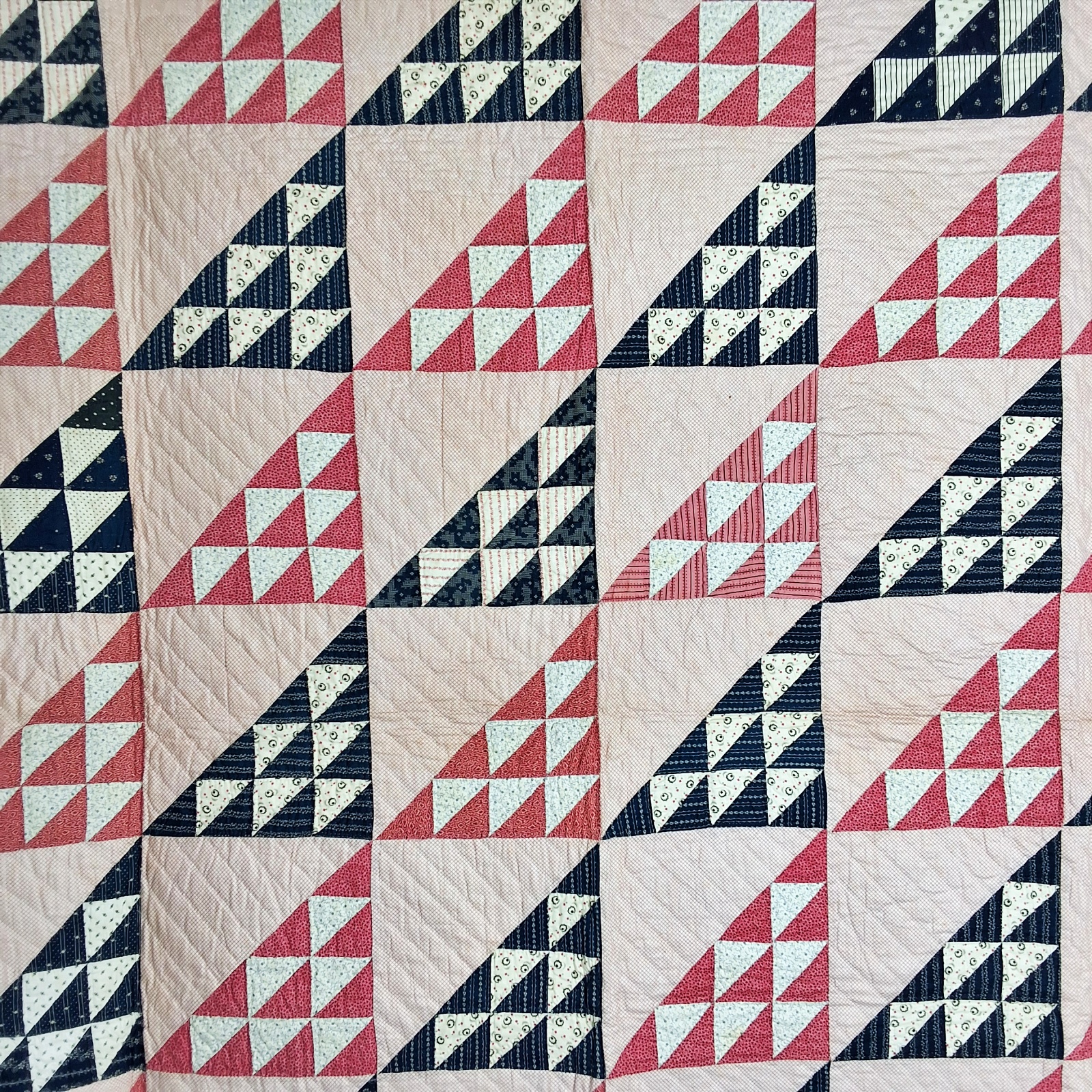 Antique c1900 Birds in the Air Quilt
