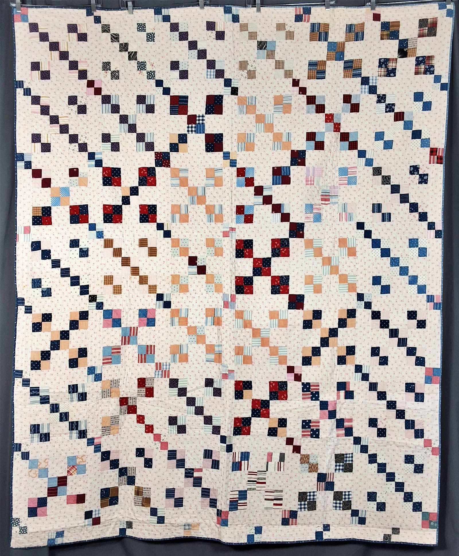 Antique c1900 Puss in the Corner Quilt