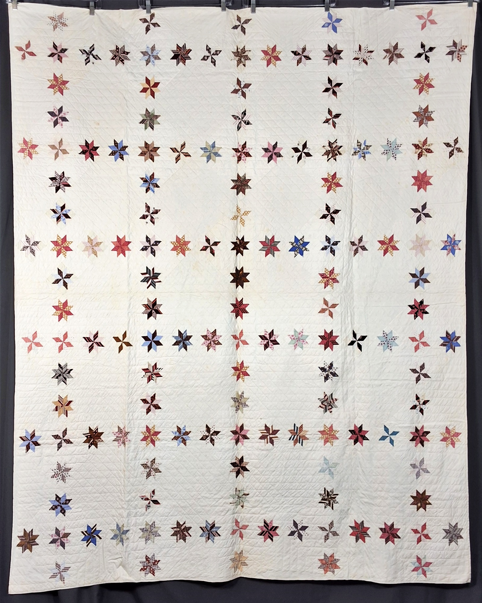 Antique c1880 Stars in 9 Patch