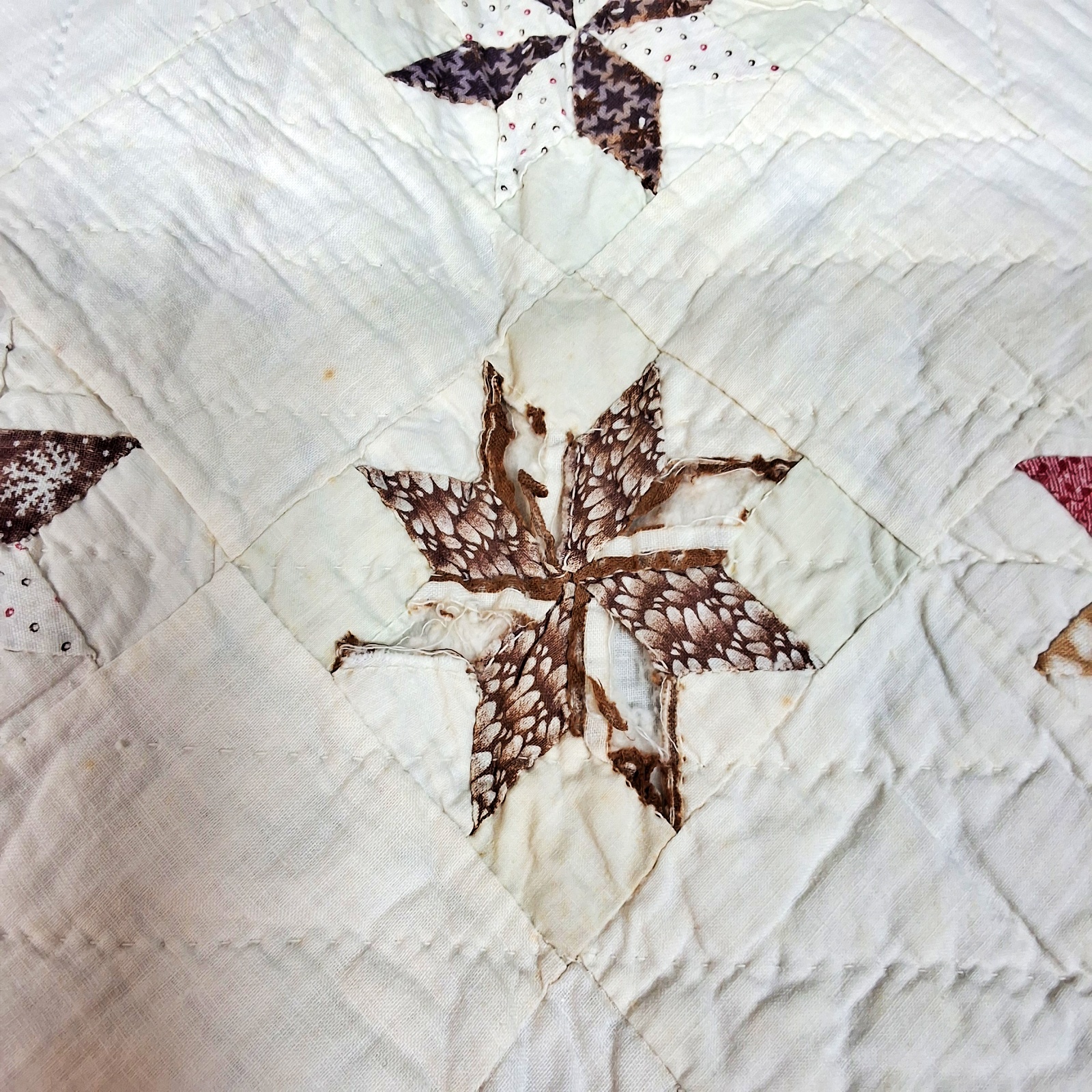 Antique c1880 Stars in 9 Patch