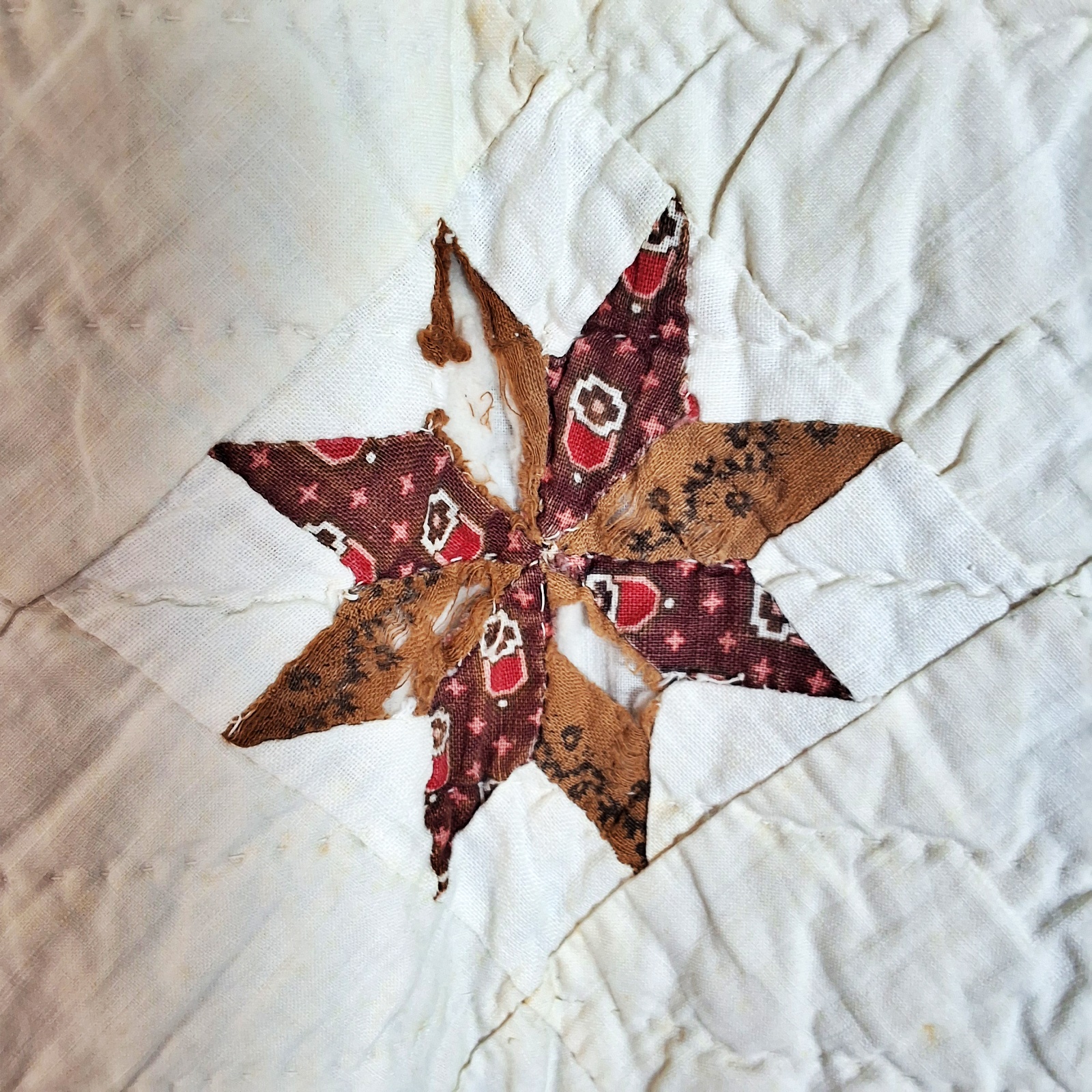Antique c1880 Stars in 9 Patch