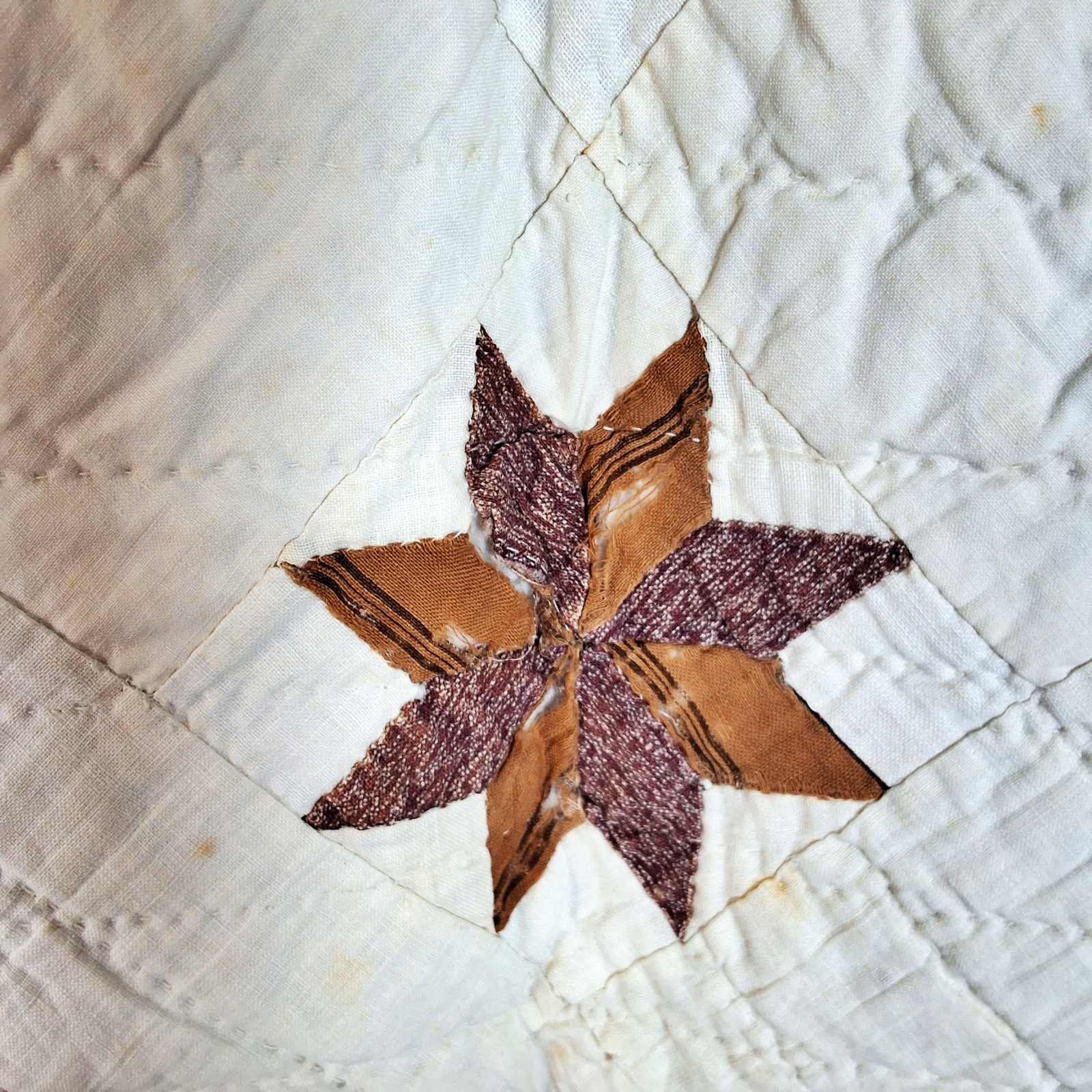 Antique c1880 Stars in 9 Patch
