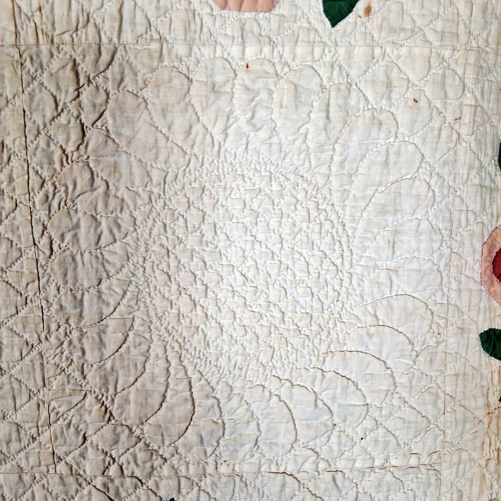 2 Vintage Quilts - Rose Wreath, Basket