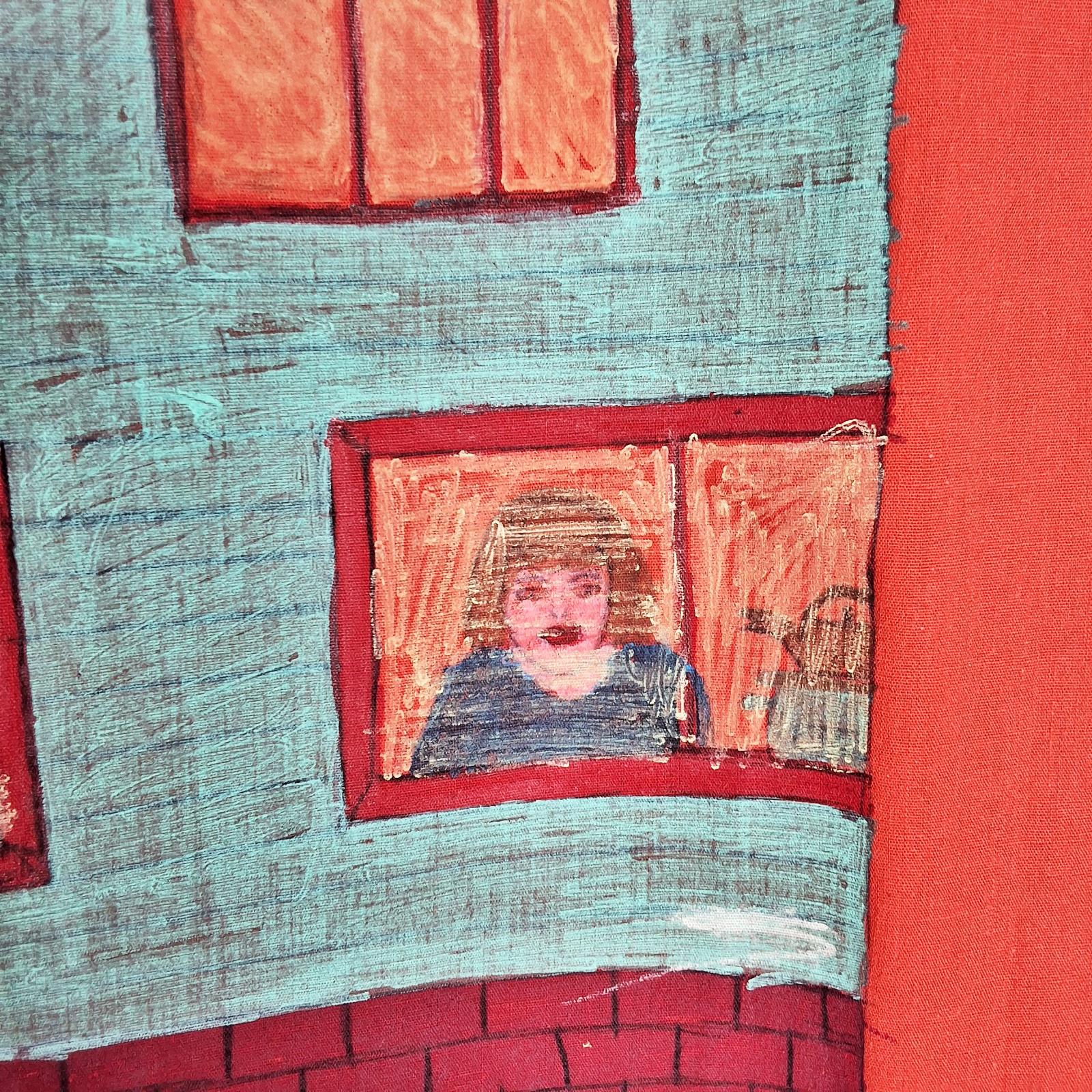 Folk Artist Floretta Emma Warfel Hand Painted Textiles - Neighbors