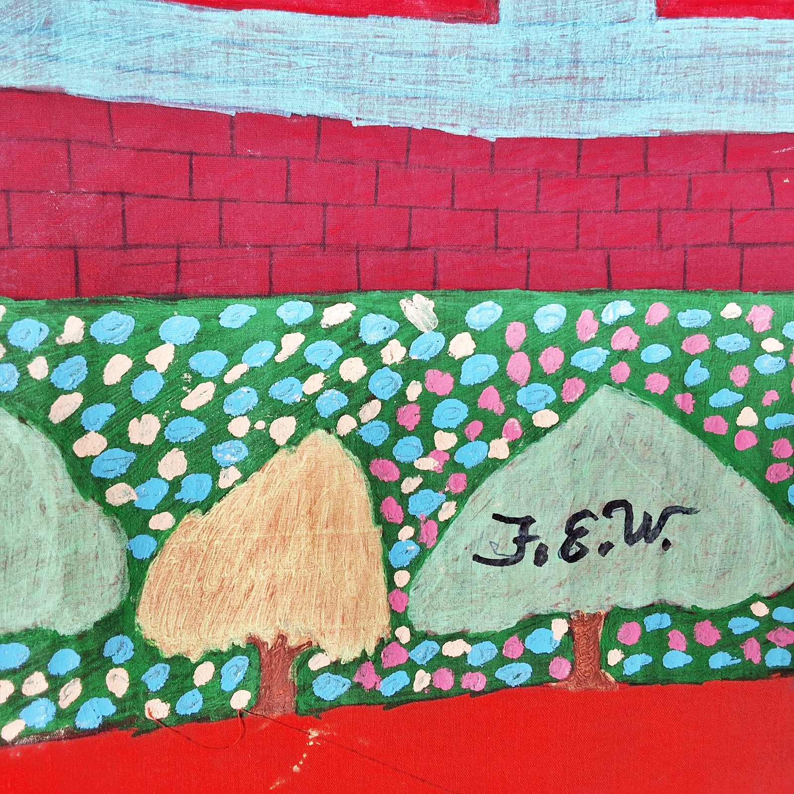 Folk Artist Floretta Emma Warfel Hand Painted Textiles - Neighbors